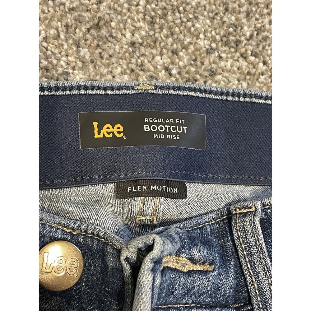 Women's Lee Bootcut  Mid Rise‎ Flex Motion Jeans Sz 10 - Picture 4 of 7